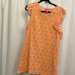 Lilly Pulitzer Astara Eyelet Shift Dress Peach